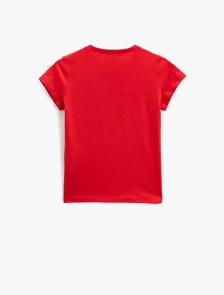 Koton Kız Çocuk Atatürk Baskılı Tişört Kısa Kollu Bisiklet Yaka Pamuklu - 2