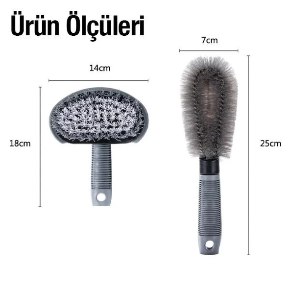 Polham 6 Parçalı Araba, Motorsiklet İçin Detaylı Temizleme Seti, Oto Bakım Seti, Mikrofiber Set - 5