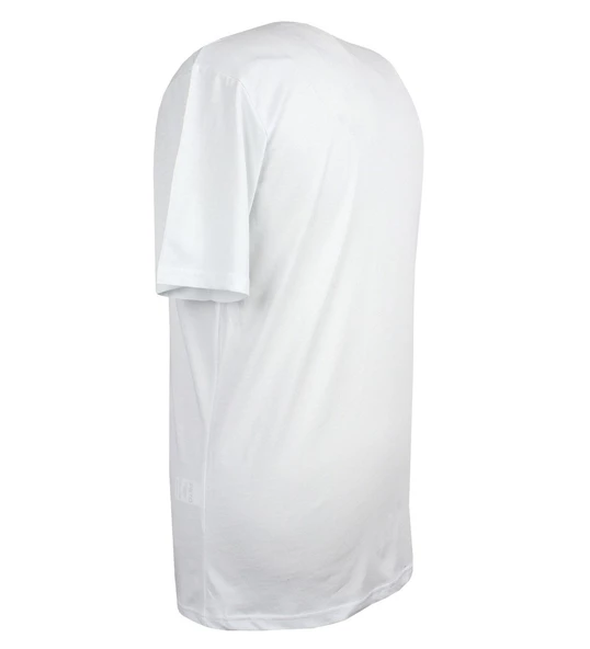 Baskılı Erkek Büyük Beden Bisiklet Yaka Tişört Beyaz - 3