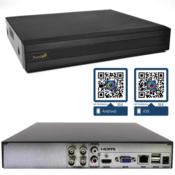 Kayıt Cihazı Ahd Dvr 4 Kanal 5Mp 1080P H265 Hibrit Nextcam Ye-Hd4750