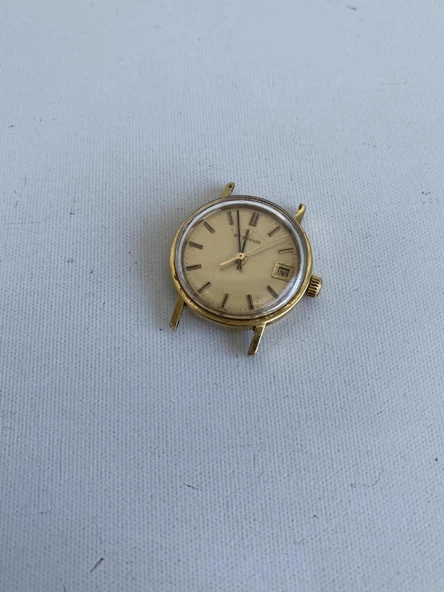 Eterna 23.7 mm Deri Kordon 14K Altın Kadın Kol Saati 2.El - Resim 12