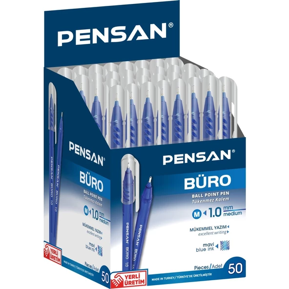 PENSAN TÜKENMEZ KALEM BÜRO 1.0mm MAVİ 50 Lİ 2270