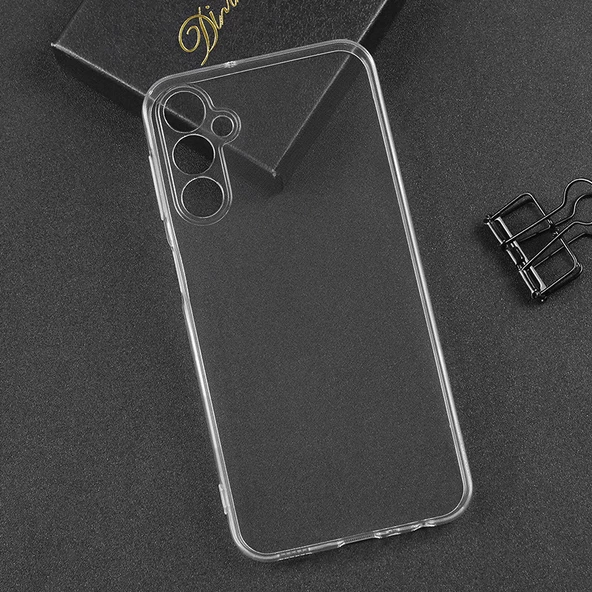 Samsung Galaxy A24 Kılıf Şeffaf Silikon Hibrit Case Kapak - Resim 2