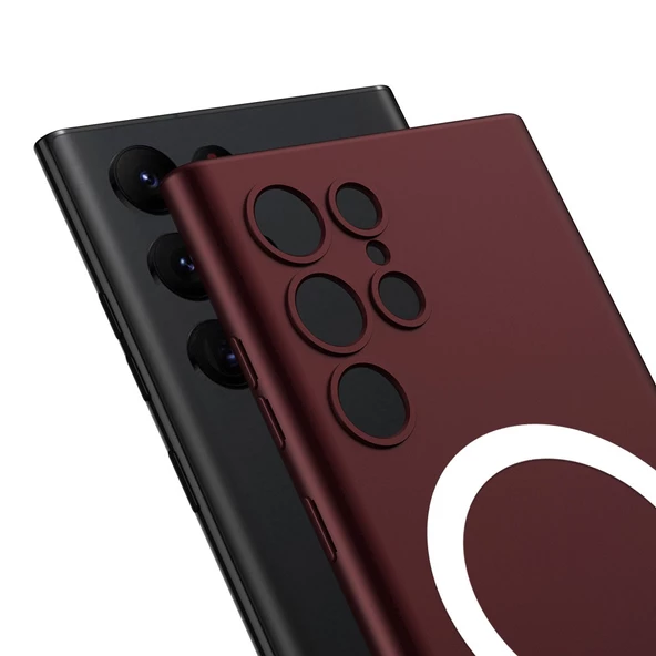 Samsung Galaxy S23 Ultra için Magsafe ile uyumlu Kılıf Kıpta Sert Kapak - Resim 2