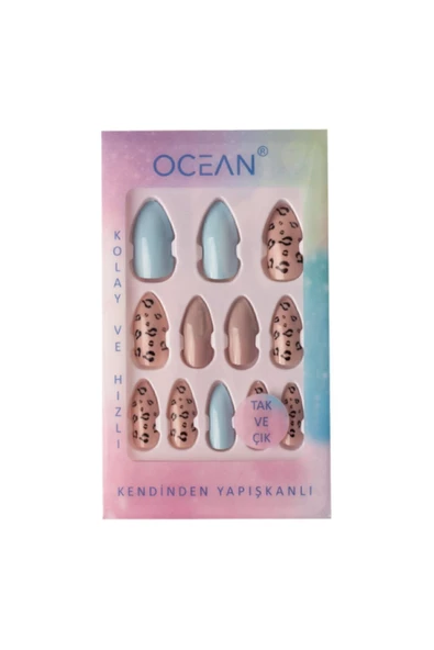 Takma Tırnak Tak Ve Çık Kendinden Yapışkanlı Mat - 764 - 3