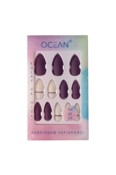 Takma Tırnak Tak Ve Çık Kendinden Yapışkanlı Mat - 764 - 2