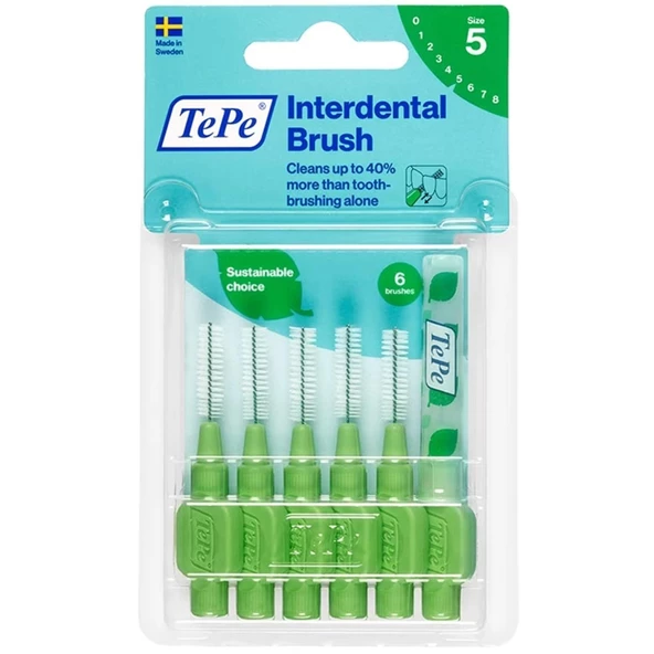 Tepe Blister Arayüz Fırçası 0.8 mm Yeşil 6 lı Paket