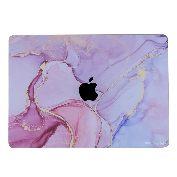 Macbook Air Kılıf M2-M3-M4 13.6inç Yapıştırma Sticker Kaplama Koruyucu Marble14 (13.6” Air) A2681 A3113 A3240 ile Uyumlu - 10