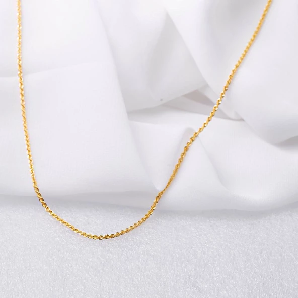 14 Ayar Halat Burma Zincir 65cm. - Resim 3