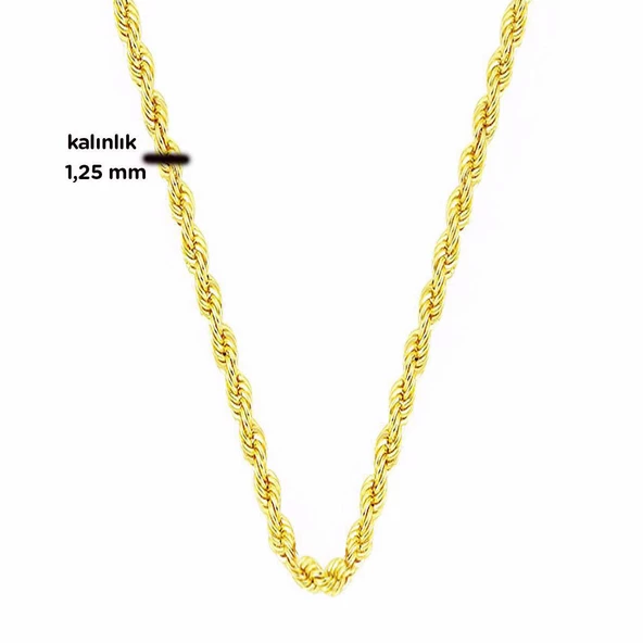 14 Ayar Halat Burma Zincir 65cm. - Resim 5