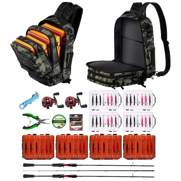 Sea Horse Explorer&Back Pack Spin Çanta Camo - 2