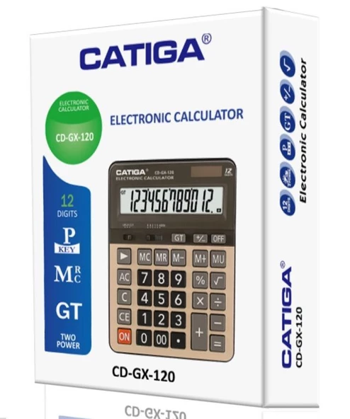 Catiga CD-GX-120 12 Hane Masaüstü Hesap Makinesi - 2