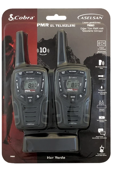 Aselsan Cobra PM865 10Km Titreşimli Pmr El Telsizi - Resim 2