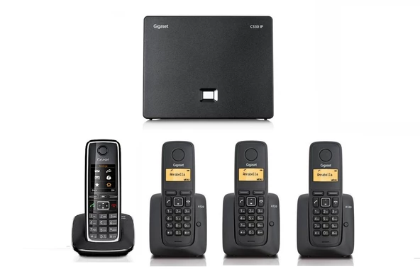 Gigaset C530 IP 4 Dahili Dect Telsiz Kablosuz Telefon Santrali