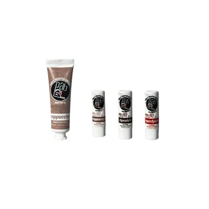 Cappuccino El Kremi ve Cappuccino Lip Balm – Chocolate Lip Balm – Macchiato Lip Balm Seti