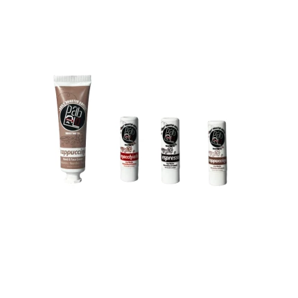 Cappuccino El Kremi ve Macchiato Lip Balm – Espresso Lip Balm – Cappuccino Lip Balm Seti