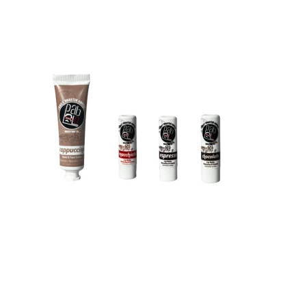 Cappuccino El Kremi ve Macchiato Lip Balm – Espresso Lip Balm – Chocolate Lip Balm Seti