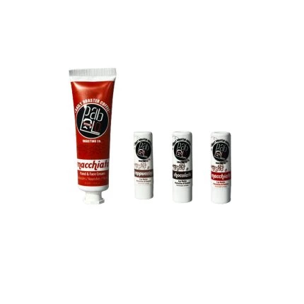 Macchiato El Kremi ve Cappuccino Lip Balm – Chocolate Lip Balm – Macchiato Lip Balm Seti