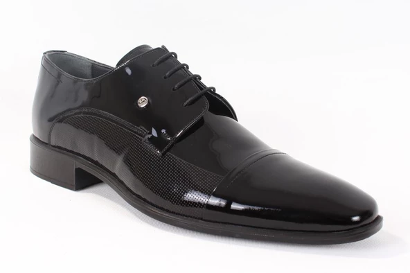 FERMEND 977 SİYAH RUGAN KLASİK ERKEK DERİ AYAKKABI - 2