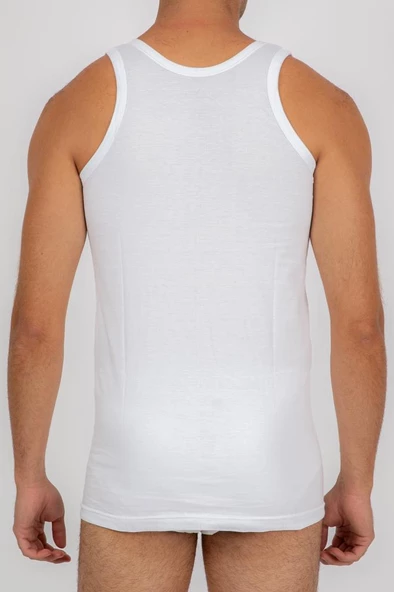 ÖREN STİL 6001-3  3'LÜ PAKET %100 PAMUK ERKEK BEYAZ ATLET - 3