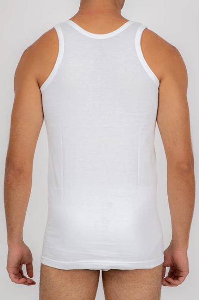 ÖREN STİL 6001-3  3'LÜ PAKET %100 PAMUK ERKEK BEYAZ ATLET - 8