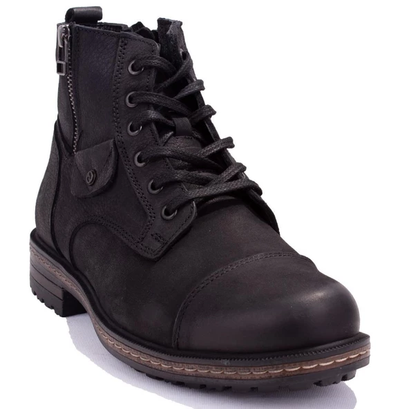 Hammer Jack 10217400 Siyah Ortopedik Günlük Erkek Deri Bot - 5