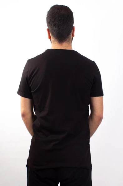 TWİSTER JEANS 1828 SİYAH BİSİKLET YAKA ERKEK T-SHİRT - 4