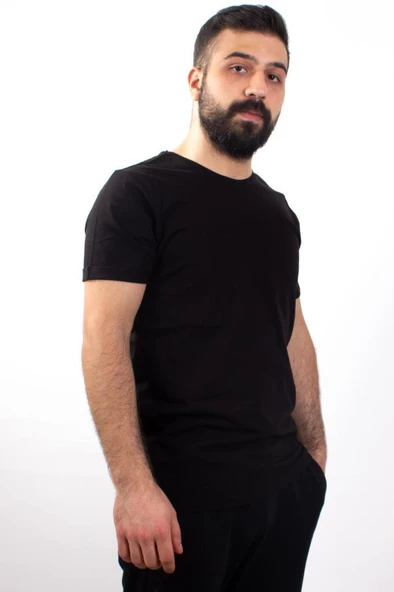 TWİSTER JEANS 1828 SİYAH BİSİKLET YAKA ERKEK T-SHİRT - 2