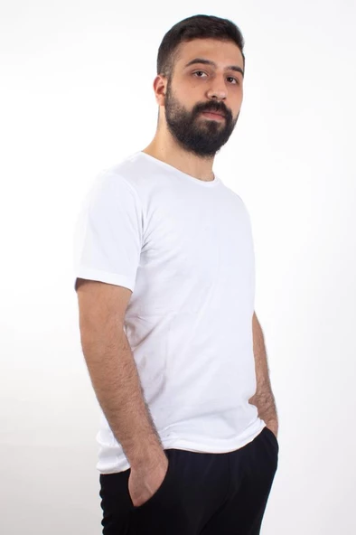 TWİSTER JEANS 1828 BEYAZ BİSİKLET YAKA ERKEK T-SHİRT - 2