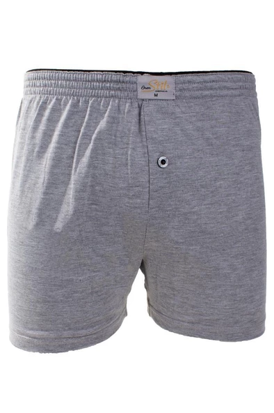 ÖREN STİL 44-7000 GRİ 4'LÜ PAKET ERKEK  HAVLU BEL PAMUKLU BOXER - 2