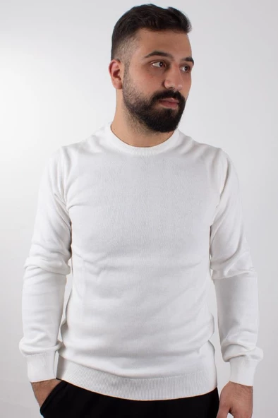 Twister 3621 Ekru Bisiklet Yaka Erkek Kazak - 3