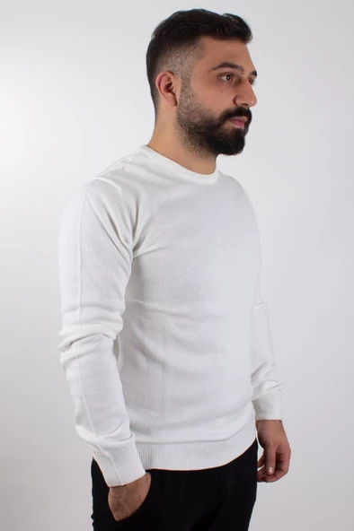 Twister 3621 Ekru Bisiklet Yaka Erkek Kazak - 2