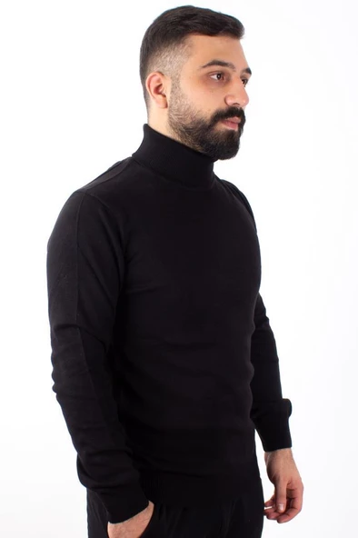 Twister 3623 Siyah Balıkçı Yaka Erkek Kazak - 2