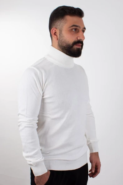 Twister 3623 Ekru Balıkçı Yaka Erkek Kazak - 2