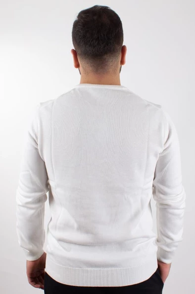 Twister 3621 Ekru Bisiklet Yaka Erkek Kazak - 4