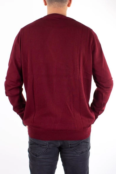 Twister 3621 Bordo Bisiklet Yaka Büyük Beden Erkek Kazak - 4