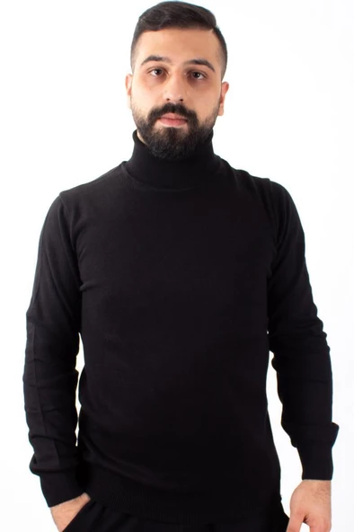 Twister 3623 Siyah Balıkçı Yaka Erkek Kazak - 3