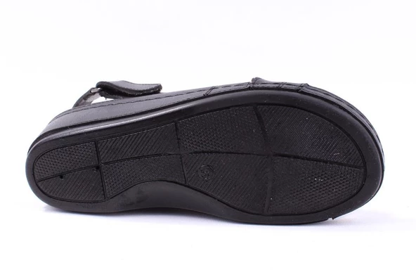 Dagoster DZA37-1817 Siyah Günlük Ortopedik Kadın Sandalet - 4