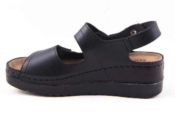 Dagoster DZA37-3014 Siyah Günlük Ortopedik Kadın Sandalet