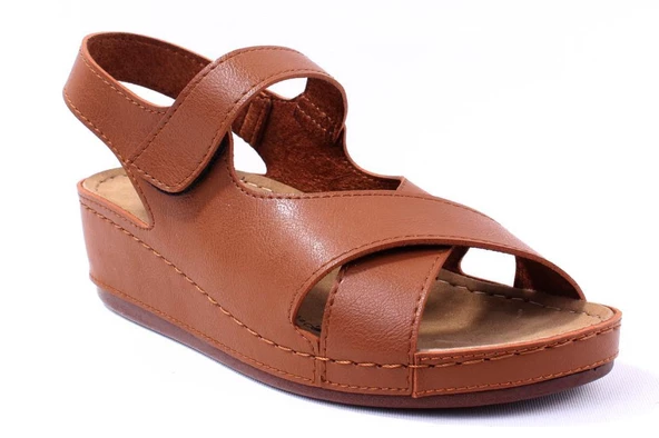 Dagoster DZA37-1810 Taba Günlük Ortopedik Kadın Sandalet - 2