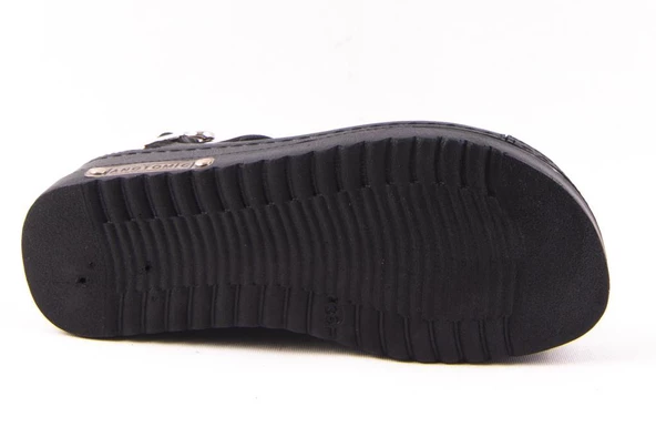 Dagoster DZA37-3014 Siyah Günlük Ortopedik Kadın Sandalet - 4