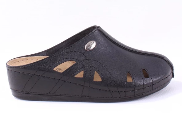 Dagoster DZA37-1801 Siyah Günlük Ortopedik Burun Kapalı Kadın Terlik - 3