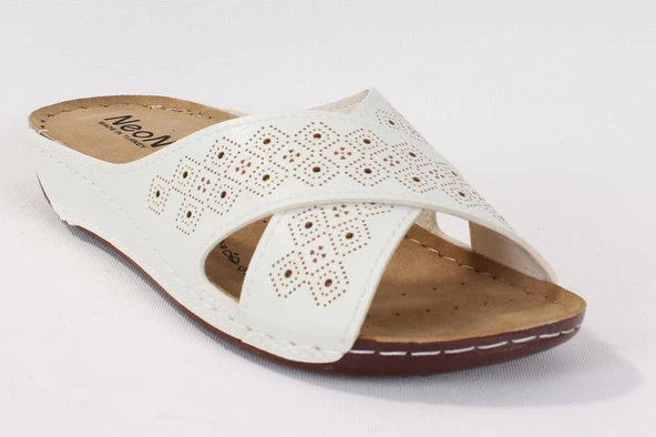 Dagoster DZA37-513 Beyaz Günlük Ortopedik Kadın Terlik - 2