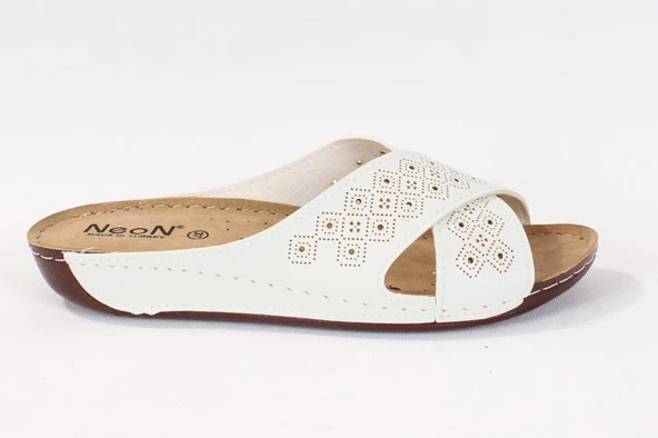 Dagoster DZA37-513 Beyaz Günlük Ortopedik Kadın Terlik - 3