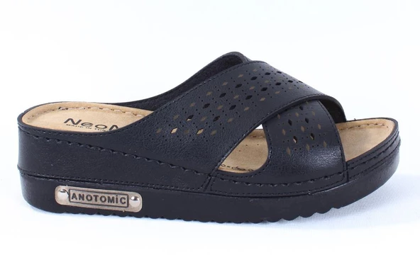 Dagoster DZA37-3025 Siyah Günlük Ortopedik Kadın Terlik - 3