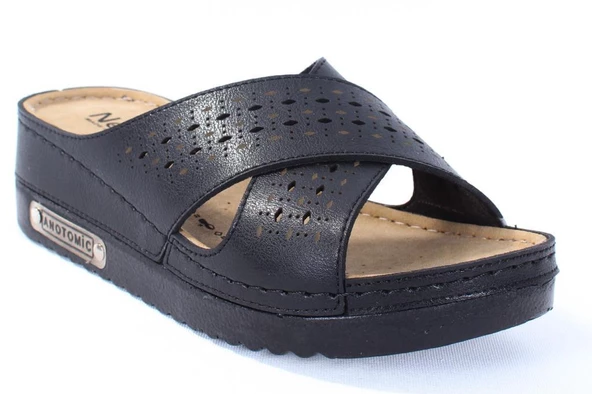 Dagoster DZA37-3025 Siyah Günlük Ortopedik Kadın Terlik - 2