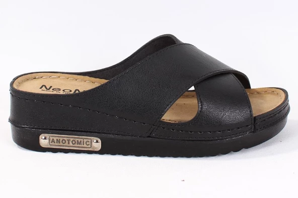 Dagoster DZA37-3029 Siyah Günlük Ortopedik Kadın Terlik - 3