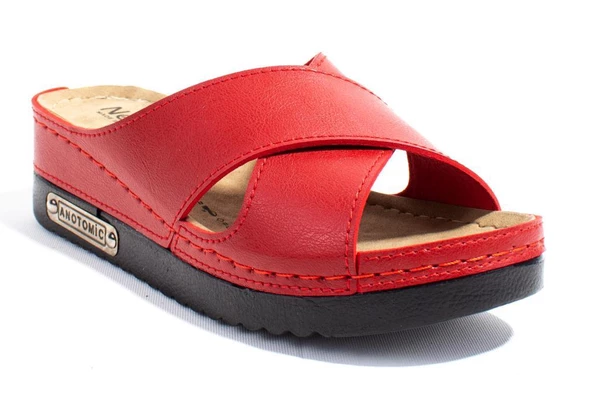 Dagoster DZA37-3029 Kırmızı Günlük Ortopedik Kadın Terlik - 2