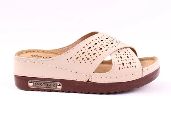 Dagoster DZA37-3025 Bej Günlük Ortopedik Kadın Terlik - 3