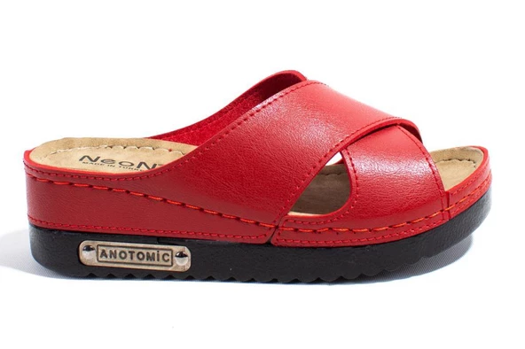 Dagoster DZA37-3029 Kırmızı Günlük Ortopedik Kadın Terlik - 3